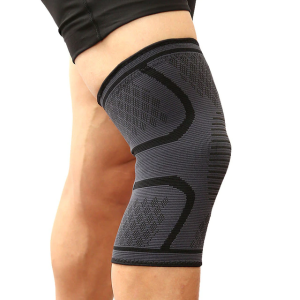 Supporto per Ginocchio per Corsa, Camminata e Ciclismo - Grigio, L
