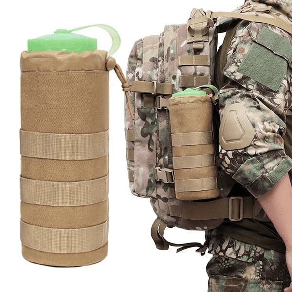 borsa per bottiglia d'acqua, custodia molle per bottiglia d'acqua, borsa porta bottiglia d'acqua, attacco bottiglia d'acqua allo zaino