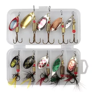 esca da pesca, esca per pesci, esca rotante, set di esche da pesca, esche da pesca in metallo, esca a cucchiaio