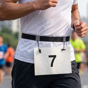 running waist belt, race belt, marathon running belt, running bib holder
