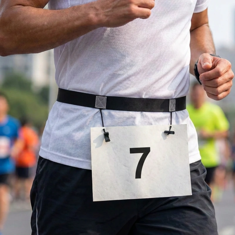 running waist belt, race belt, marathon running belt, running bib holder