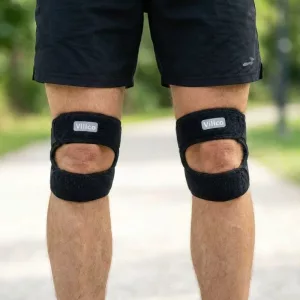 2 pz tutore regolabile per ginocchio con fascia per tendine rotuleo
