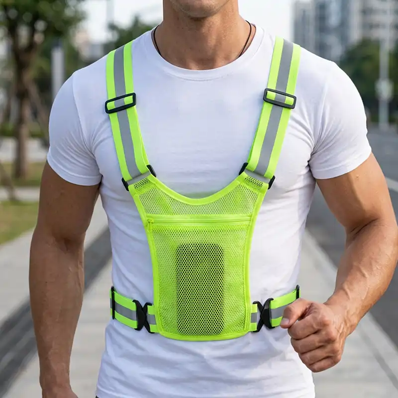 safety vest, running vest, reflective running vest, high visibility vest