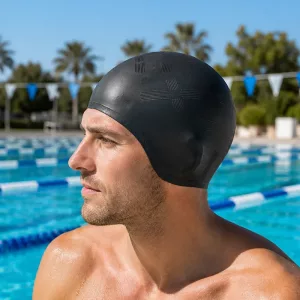 Cuffia da nuoto in silicone con protezione per le orecchie
