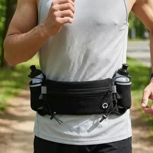 Cintura da corsa per maratona con portapettorale e portaborraccia