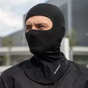 Maschera integrale da moto traspirante in seta con rete, passamontagna per casco sportivo