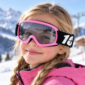 Occhiali da sci antiappannamento in policarbonato con protezione UV per bambini