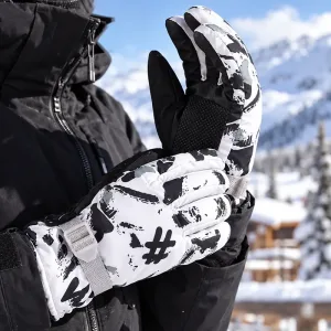 Guanti sportivi invernali caldi impermeabili antiscivolo con dita touchscreen